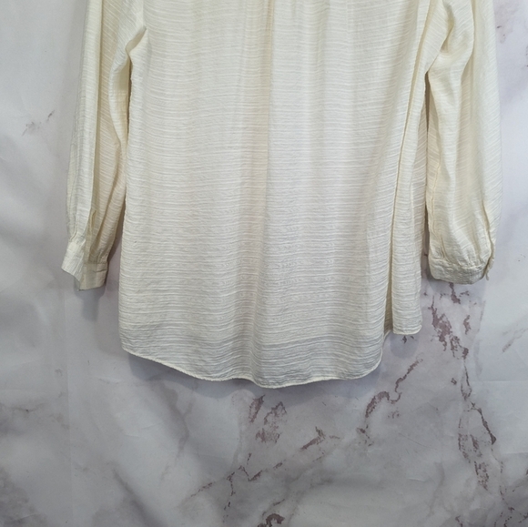& Other Stories Peasant Top Size 4 Small White Button Popover Blouse 3/4 Sleeve - Picture 7 of 14